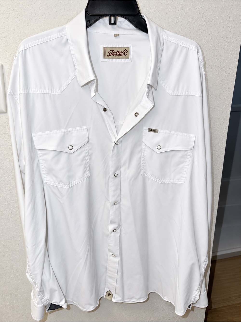 Rafter Co. Men’s White Western Snap Shirt